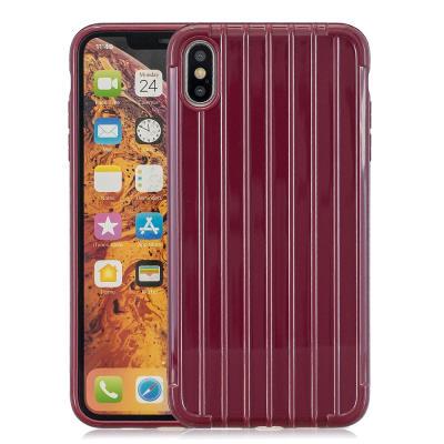 Luggage Case Pattern Anti-Scratch Soft TPU Back Cover Protective Case for iPhone X / XS 