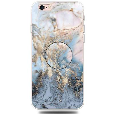 Wallet Phone Case for iPhone 6 / 6S, Marble Pattern Soft TPU Phone Cover