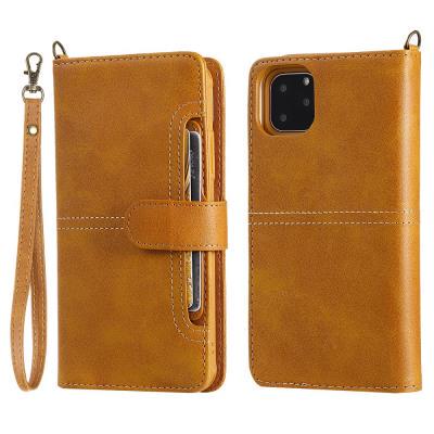 2 in 1 Leather Wallet Case for iPhone 11 Pro Max, Magnetic Detachable Phone Cover with Hidden Stand