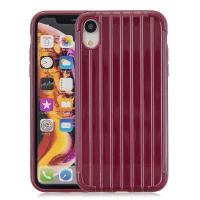 Luggage Case Pattern Anti-Scratch Soft TPU Back Cover Protective Case for iPhone XR 6.1