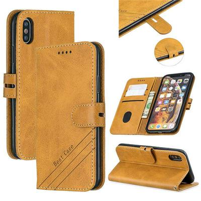 Cow Pattern Shockproof Anti-Scratch PU Leather + Soft TPU Card Slots with Stand aand Wallet Cover Case for iPhone Xs Max 6.5