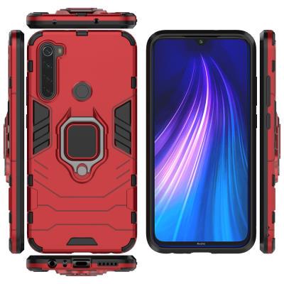 Military Armor Phone Case for Xiaomi Redmi Note 8, Shockproof Phone Cover with Metal Ring Stand