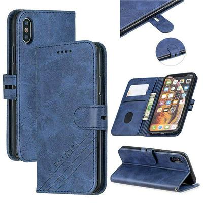 Cow Pattern Shockproof Anti-Scratch PU Leather + Soft TPU Card Slots with Stand aand Wallet Cover Case for iPhone Xs Max 6.5
