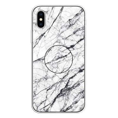 Wallet Phone Case for iPhone XS / X, Marble Pattern Soft TPU Phone Cover