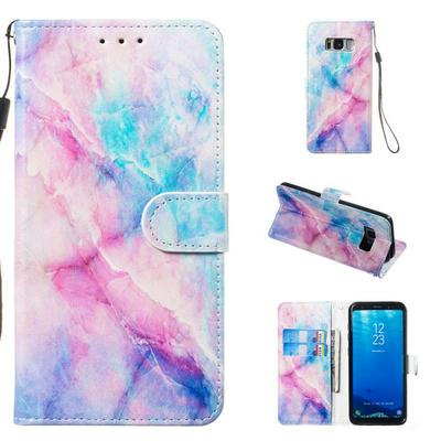 Colored Cat Tiger Owl DolphinPattern PU Leather + Soft TPU Card Slots with Stand Wallet Protective Case for Samsung Galaxy S8 / G9500