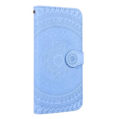 Embossed Mandal Pattern PU Leather + Soft TPU Card Slots with Stand Support Magnetic Absorb Protective Cover Case for Huawei P30 Lite