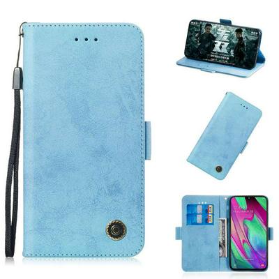 Wallet Phone Case for Samsung Galaxy A40, Retro Shockproof Leather Phone Cover With Card Slots