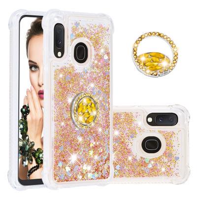 Wallet Phone Case for Samsung Galaxy A20e, Anti-fall Soft TPU Phone Cover With Diamond Ring Buckle