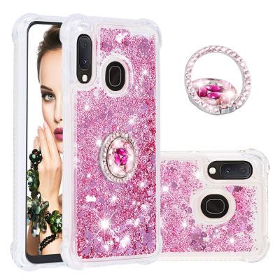Wallet Phone Case for Samsung Galaxy A20e, Anti-fall Soft TPU Phone Cover With Diamond Ring Buckle