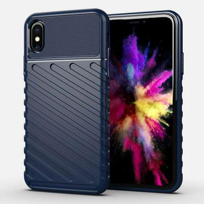 Thunder Shockproof Anti-Scratch Soft TPU Support Wireless Charging Back Cover Case for iPhone X / XS