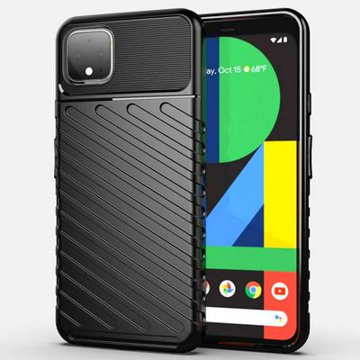 Thunder Shockproof Anti-Scratch Soft TPU Support Wireless Charging Back Cover Case for Geogle Pixel 4 XL