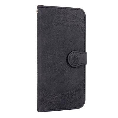 Embossed Mandal Pattern PU Leather + Soft TPU Card Slots with Stand Support Magnetic Absorb Protective Cover Case for Huawei P30 Lite