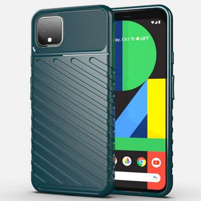 Thunder Shockproof Anti-Scratch Soft TPU Support Wireless Charging Back Cover Case for Google Pixel 4