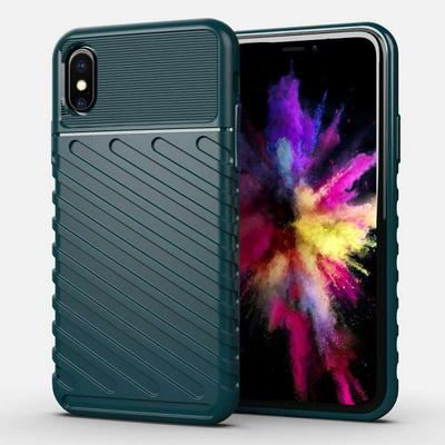 Thunder Shockproof Anti-Scratch Soft TPU Support Wireless Charging Back Cover Case for iPhone X / XS