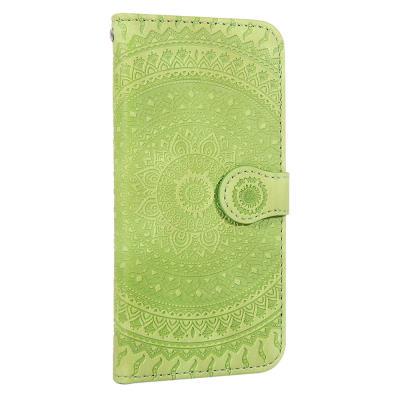Embossed Mandal Pattern PU Leather + Soft TPU Card Slots with Stand Support Magnetic Absorb Protective Cover Case for Huawei P30 Lite