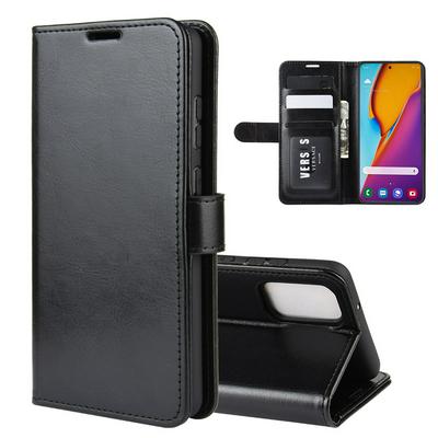 R64 Pattern Single Fold Edge Shockproof Side Flip PU Leather + Soft TPU Card Slots with Magnetic Buckle and Stand Wallet Case for Samsung Galaxy S11