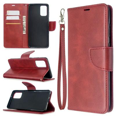 Solid Color Sheep Pattern Side Flip Shockproof PU Leather + Soft TPU Wrist Strap Magnetic Buckle with Card Slots and Stand Wallet Case for Samsung Galaxy S11