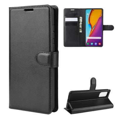 Litchi Pattern Single Fold Edge Shockproof Side Flip PU Leather + Soft TPU Card Slots with Magnetic Buckle and Stand Wallet Case for Samsung Galaxy S11