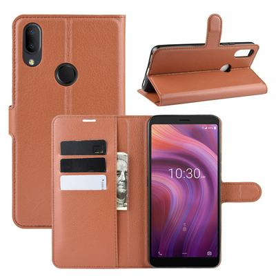 Retro Pattern PU Leather + Soft TPU Card Slots with Stand Support and Wallet Magnetic Absorb Protective Case for Alcatel 3V 