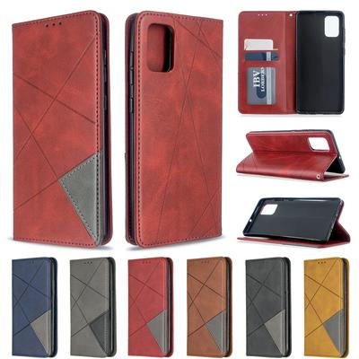 Diamond Pattern TPU + PU Leather Protective Cover Case with Picture Frame Wallet Card Holder Slot for Samsung Galaxy A71