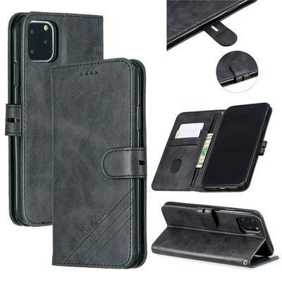 Wallet Case for iPhone 2019 6.5inch, Cowhide-like Leather Phone Case with Oblique Line in the Right Lower Corner