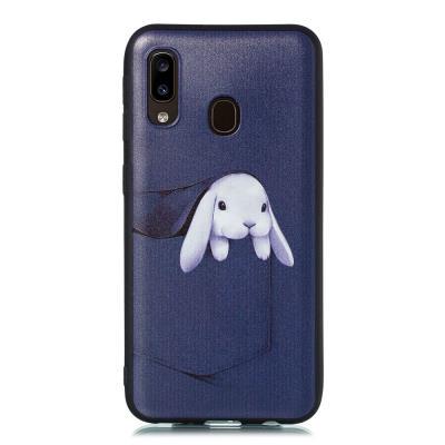 Cat Plum Snow Colored Pattern Anti-Scratch Soft TPU Back Cover Protective Case for Samsung Galaxy A20e