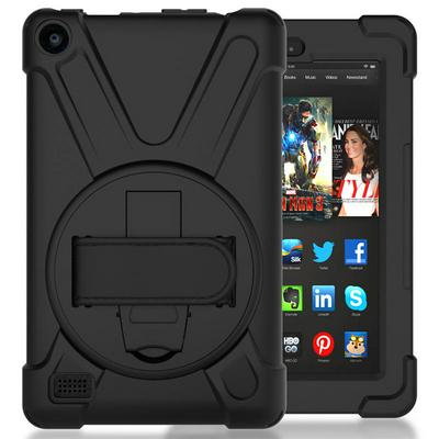 Pirate ShockProof Detachable 3 in 1 TPU + Hard PC Back Cover Case with Rotatable Stand for Amazon Fire 7 (2017) 