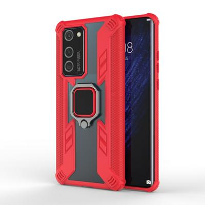 Predator Four-Corner Drop Protection Honeycomb Non-Slip with Magnetic Ring Bracket Hard PC Back + Soft TPU Bumper Back Cover Case for Huawei P40 Pro