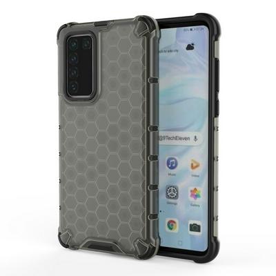 Honeycomb Pattern Detachable Hard PC + Soft TPU Back Cover Case for Huawei P40