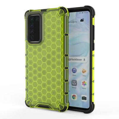 Honeycomb Pattern Detachable Hard PC + Soft TPU Back Cover Case for Huawei P40