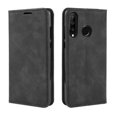 Retro Pattern PU Leather + Soft TPU Card Slots with Stand Support and Wallet Magnetic Absorb Protective Case for Huawei P30 Lite 