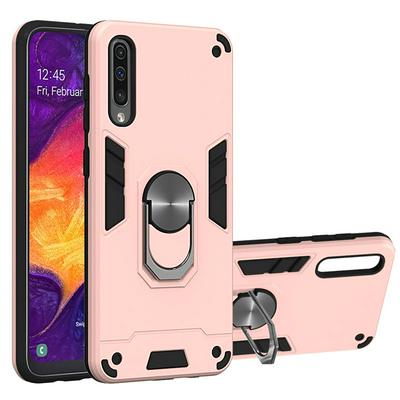 2 in 1 Shockproof Anti-Fingerprint Hard PC + Soft TPU with Ring Kickstand Back Cover Case for Samsung Galaxy A50 / A30s / A50s