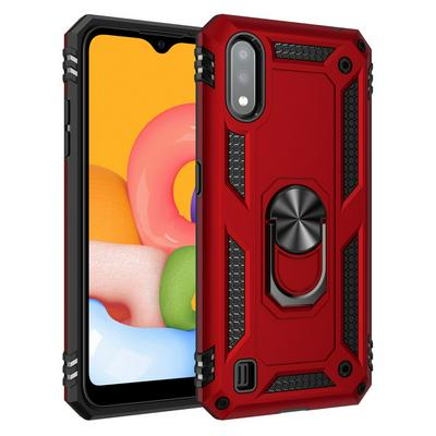 Armor Case For Samsung Galaxy A01 Case Magnet Car Ring Holder Shockproof Stand Phone Cover Fundas