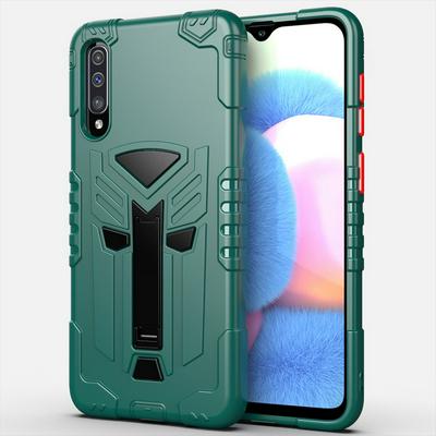 King Kong Style Four Corners Airbag Design with Folding Stand Shockproof Detachable Hard PC + Soft TPU Back Cover Case for Samsung Galaxy A30S