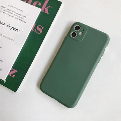 Solid Color Shockproof Liquid Soft Silicone Back Cover Protective Case for iPhone 11 6.1