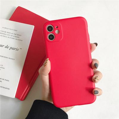 Solid Color Shockproof Liquid Soft Silicone Back Cover Protective Case for iPhone 11 6.1