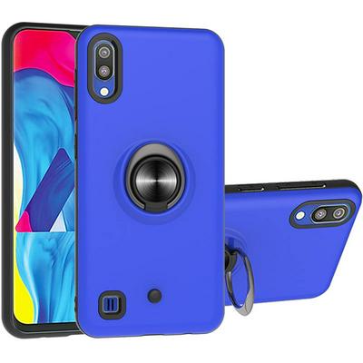 Anti-Wrestling Fall-Proof 2 in 1 Detachable Hard PC + Soft TPU with Metal Magnetizing Disk Rotary Gyroscope Ring Bracket Back Cover Case for Samsung Galaxy A10