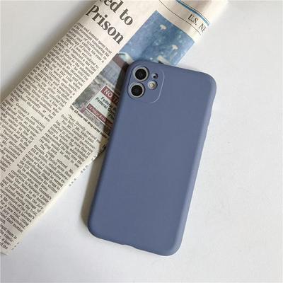 Solid Color Shockproof Liquid Soft Silicone Back Cover Protective Case for iPhone 11 6.1