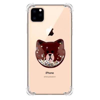 Cartoon Pattern Quicksand Four Corners Shockproof Anti-Scratch Transparent Soft TPU Back Cover Protective Case for iPhone 11 Pro 5.8