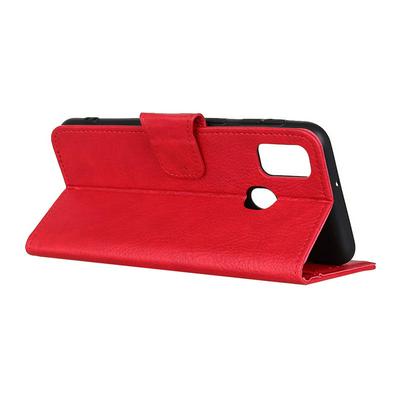 Litchi Pattern Anti-Drop Side Flip PU Leather + Soft TPU Stand with Magnetic Buckle and Card Slots Wallet Case for Samsung Galaxy M31