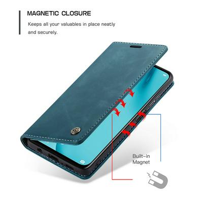 CaseMe 013 Series Side Flip Shockproof Magnetic Closure PU Leather + Soft TPU with Card Slots and Stand Case for Huawei P40 Lite