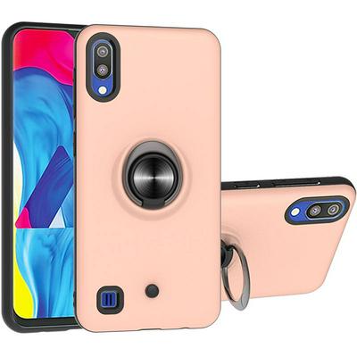 Anti-Wrestling Fall-Proof 2 in 1 Detachable Hard PC + Soft TPU with Metal Magnetizing Disk Rotary Gyroscope Ring Bracket Back Cover Case for Samsung Galaxy A10