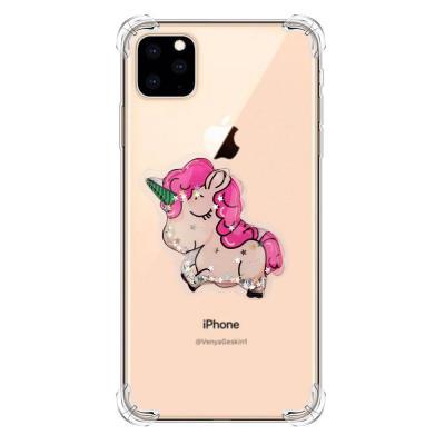 Cartoon Pattern Quicksand Four Corners Shockproof Anti-Scratch Transparent Soft TPU Back Cover Protective Case for iPhone 11 Pro 5.8