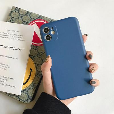 Solid Color Shockproof Liquid Soft Silicone Back Cover Protective Case for iPhone 11 6.1