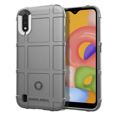 Rugged Shield Frosted Four Corners Airbag Design Non-Slip Soft TPU Back Cover Case for Samsung Galaxy A01 US Version