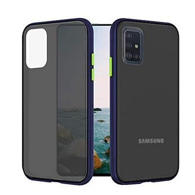 Double Colors 2 in 1 Matte Clear Ultra Thin Anti-Slip Hard PC + Soft TPU Back Cover Protective Case for Samsung Galaxy A51