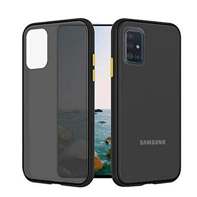 Double Colors 2 in 1 Matte Clear Ultra Thin Anti-Slip Hard PC + Soft TPU Back Cover Protective Case for Samsung Galaxy A51