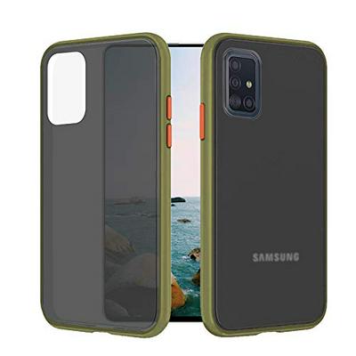 Double Colors 2 in 1 Matte Clear Ultra Thin Anti-Slip Hard PC + Soft TPU Back Cover Protective Case for Samsung Galaxy A51