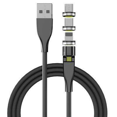  Magnetic USB Cable Fast Charging 360+180 Degree Rotate Mobile Phone Cable For Huawei For Xiaomi For Samsung For Iphone