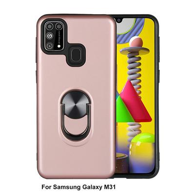 2 in 1 Detachable Shockproof Hard PC + Soft TPU with Magnet Suction 360 Degree Ratatable Kickstand Back Cover Case for Samsung Galaxy M31